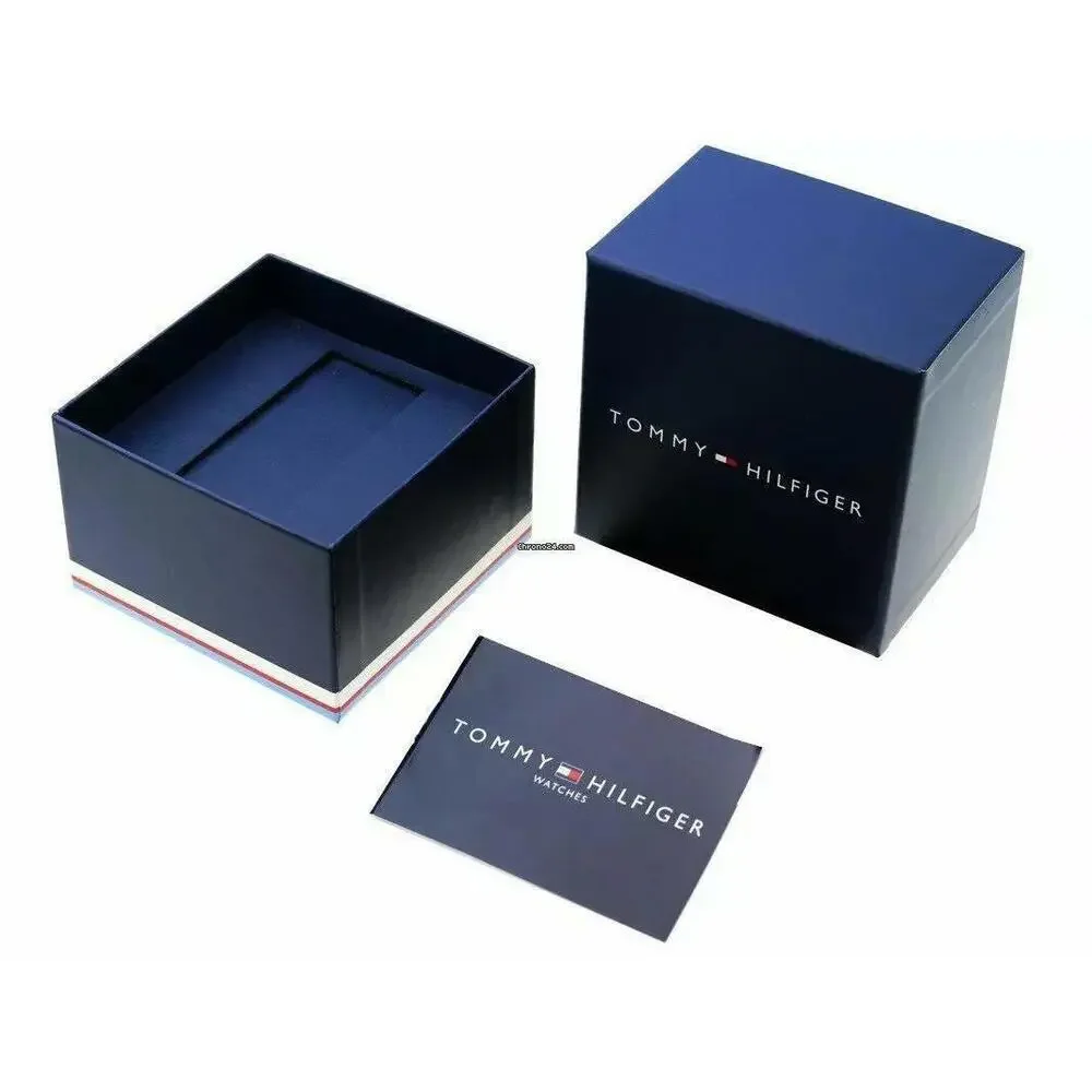 TOMMY HILFIGER 1791456 KANE DARK BLUE DIAL GUNMETAL BRACELET CHRONO MENS WATCH - Picture 3 of 3